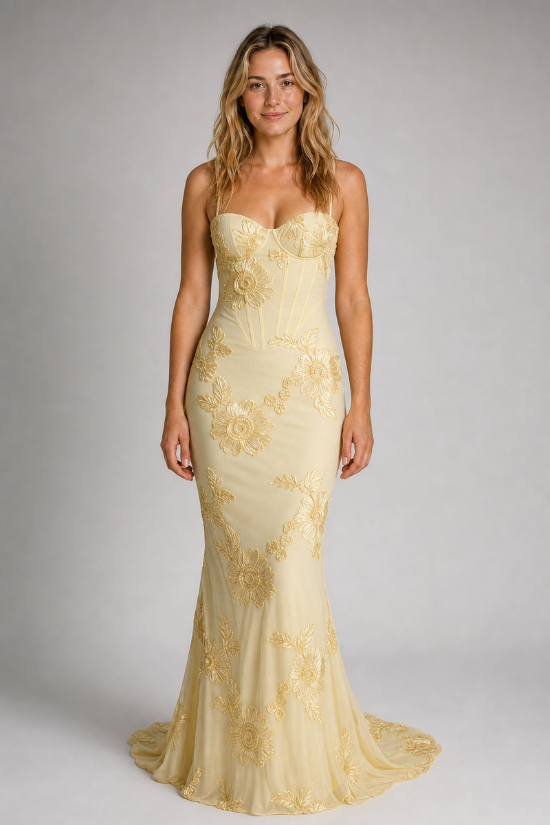Isolène Corset Maxi Dress | Women's Sweetheart Wedding Gown