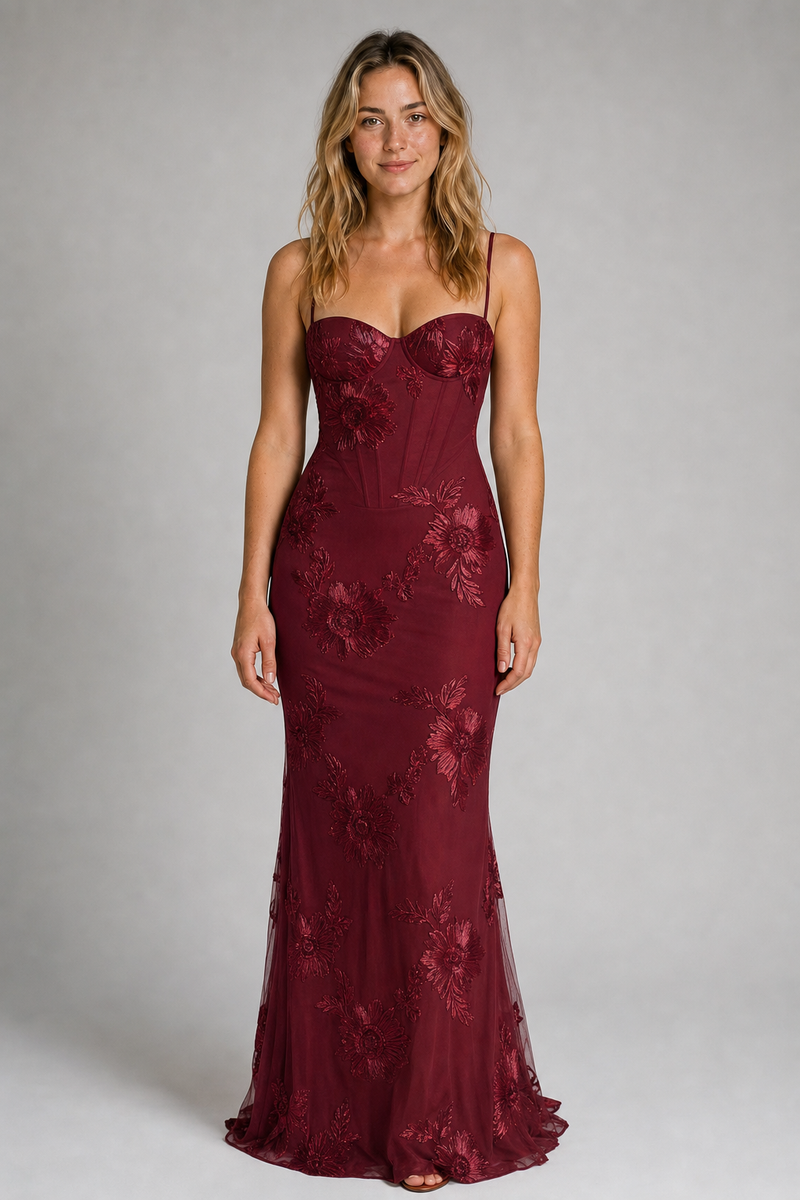 Isolène Corset Maxi Dress | Women's Sweetheart Wedding Gown