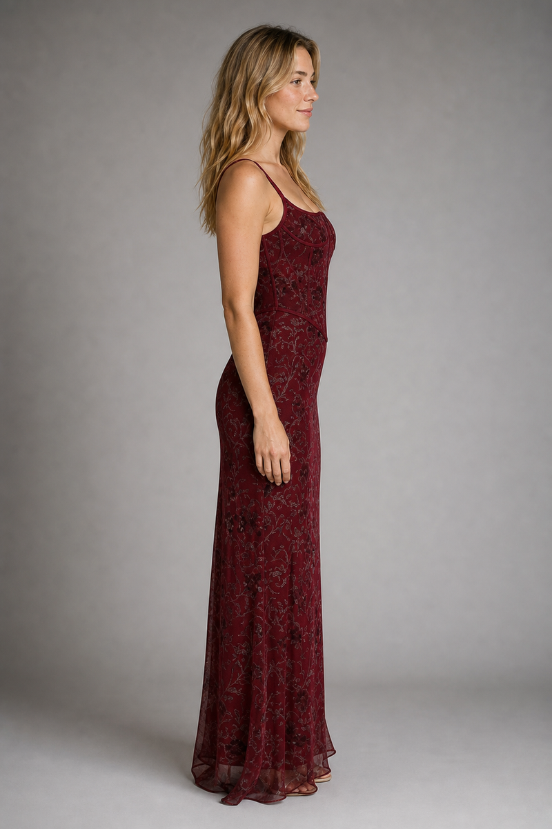 Landry Corset Maxi Dress | Women's Lace-Up Back Formal Gown