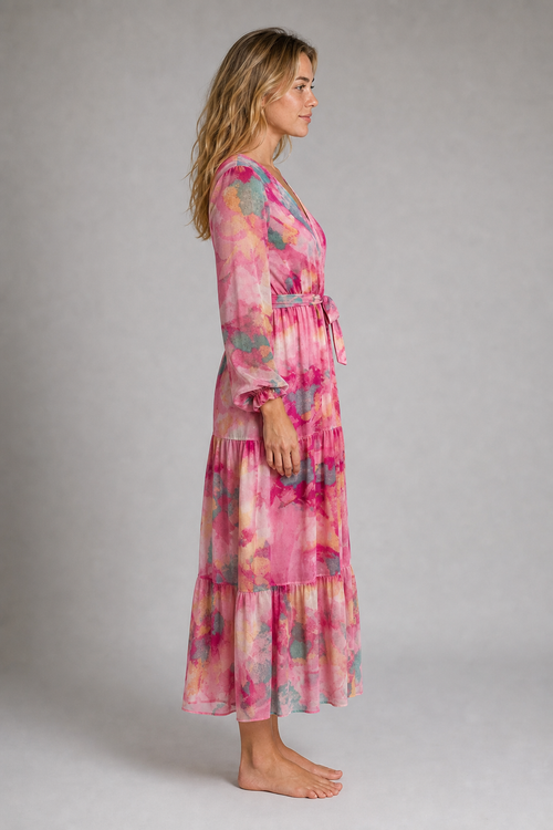 Reva Wrap Maxi Dress | Women's V-Neck Garden Party Dress