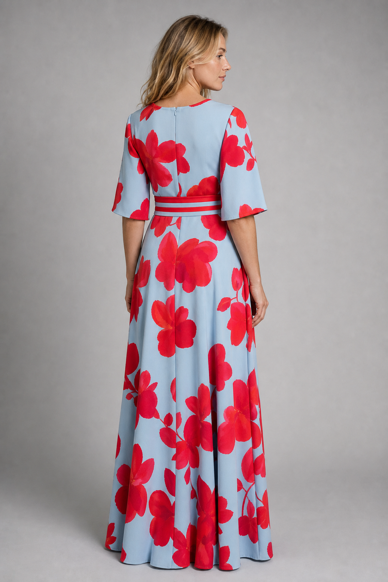 Edda Wrap Maxi Dress | Women's V-Neck Garden Party Dress