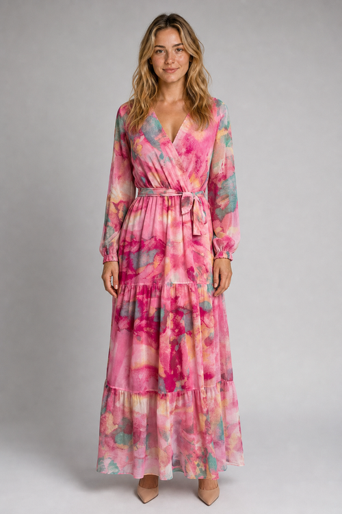 Reva Wrap Maxi Dress | Women's V-Neck Garden Party Dress