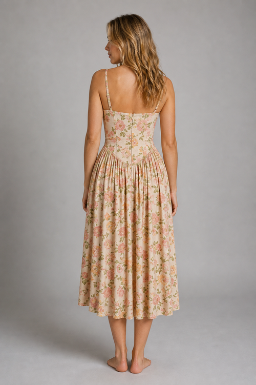Alyssa Corset Maxi Dress | Women's Lace-Up Back Day Dress