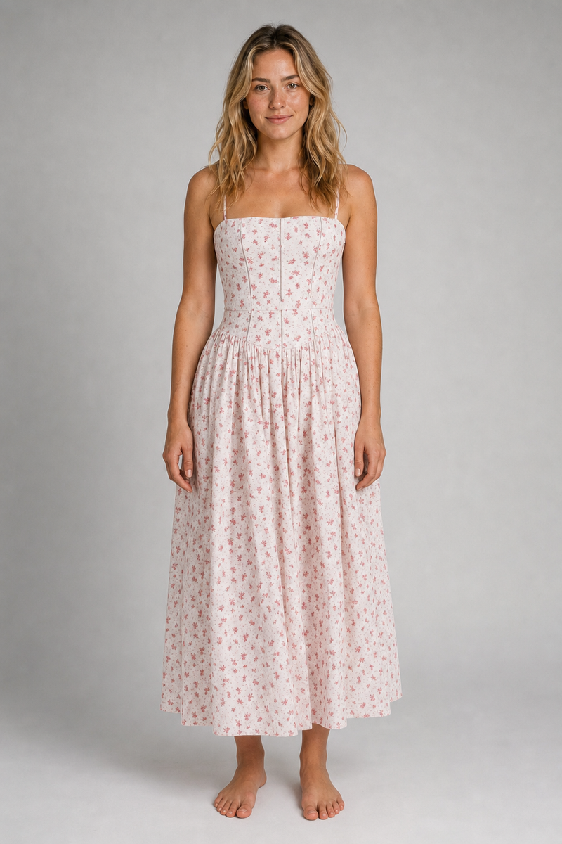 Alyssa Corset Maxi Dress | Women's Lace-Up Back Day Dress