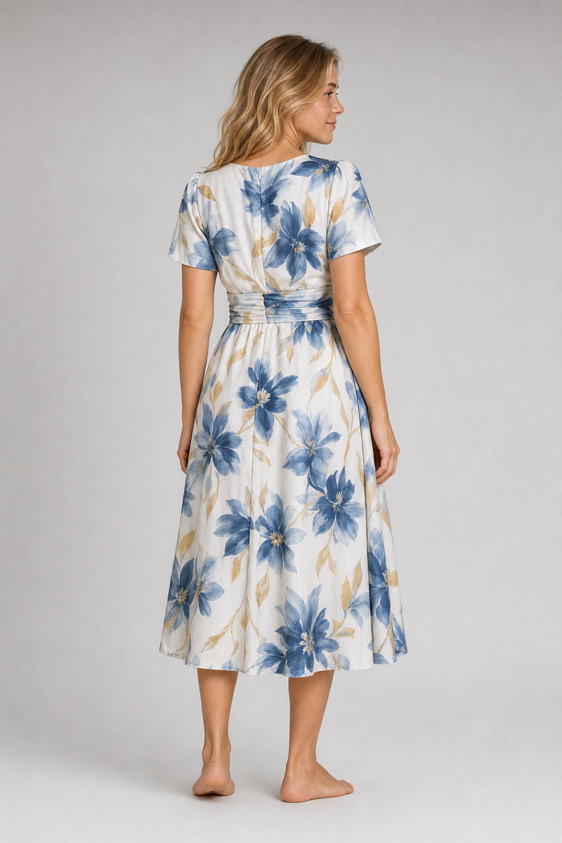 Margot Wrap Midi Dress | Women's Short-Sleeve Day Dress