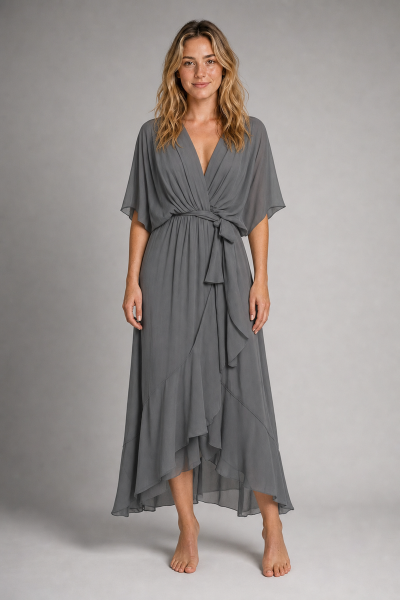 Arely Wrap Midi Dress | Women's V-Neck Occasion Dress