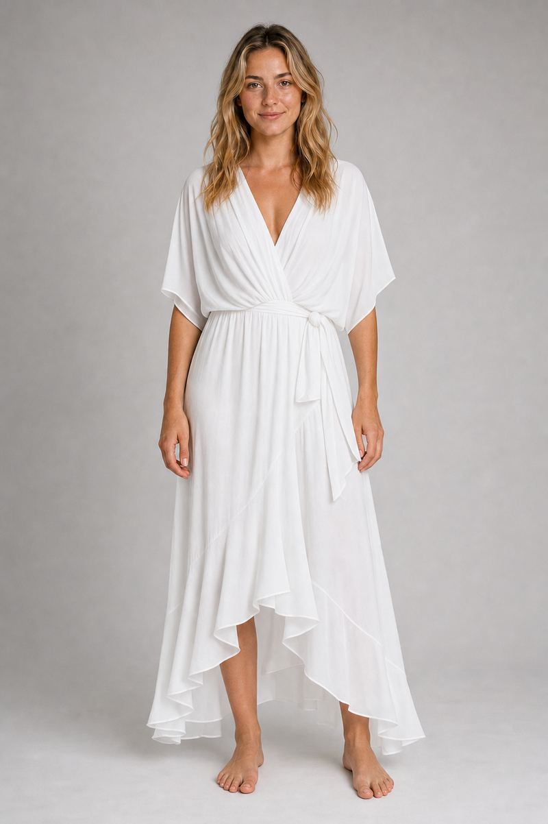 Arely Wrap Midi Dress | Women's V-Neck Occasion Dress
