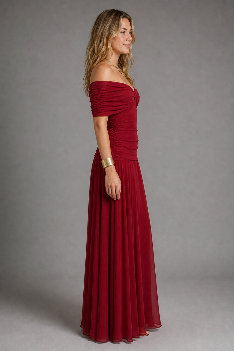 Vivienne Laurent Off-Shoulder Maxi Dress | Women's Evening Gown
