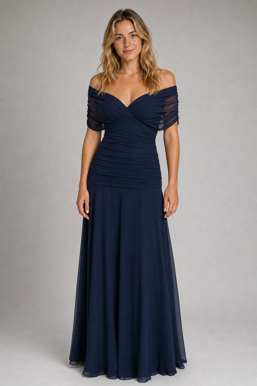 Vivienne Laurent Off-Shoulder Maxi Dress | Women's Evening Gown