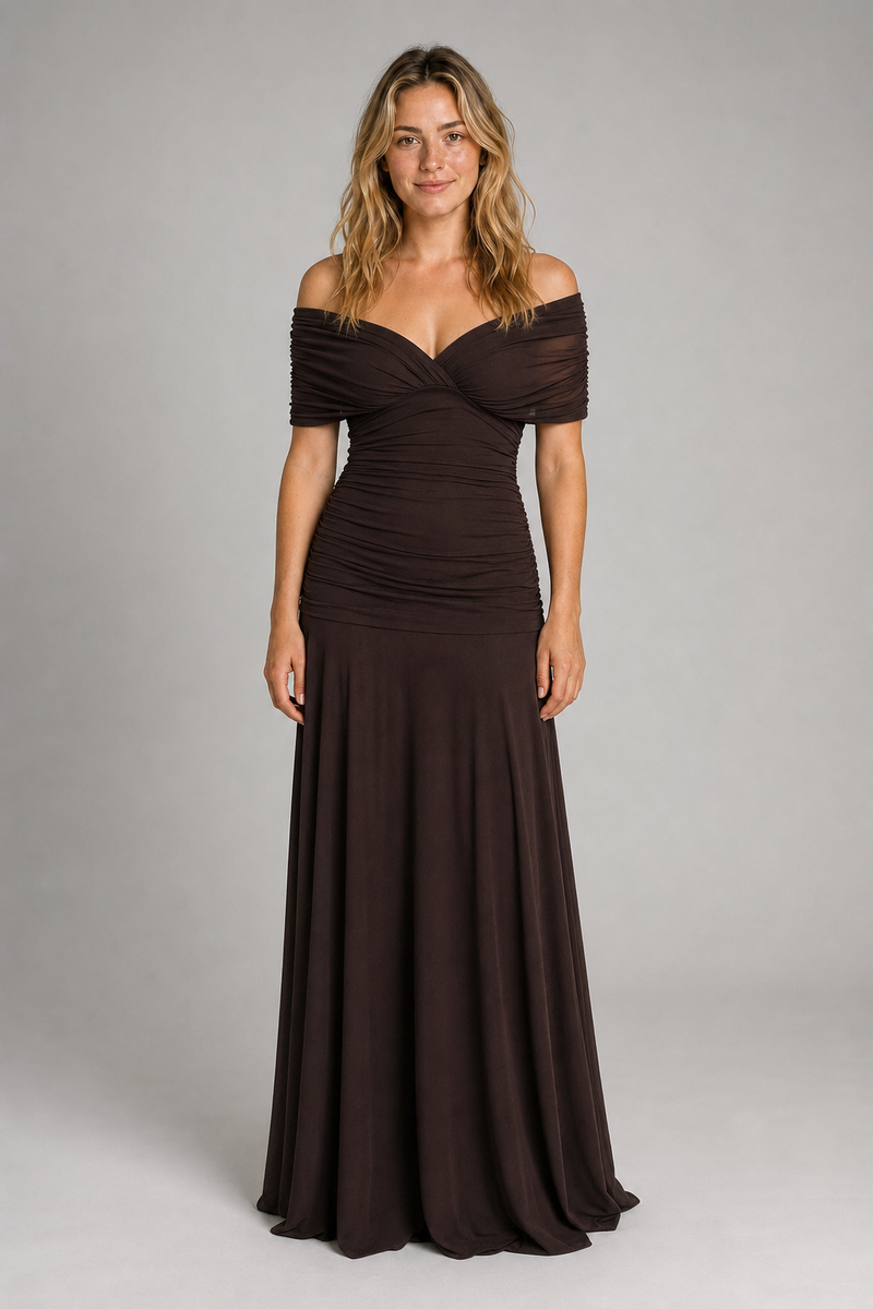 Vivienne Laurent Off-Shoulder Maxi Dress | Women's Evening Gown