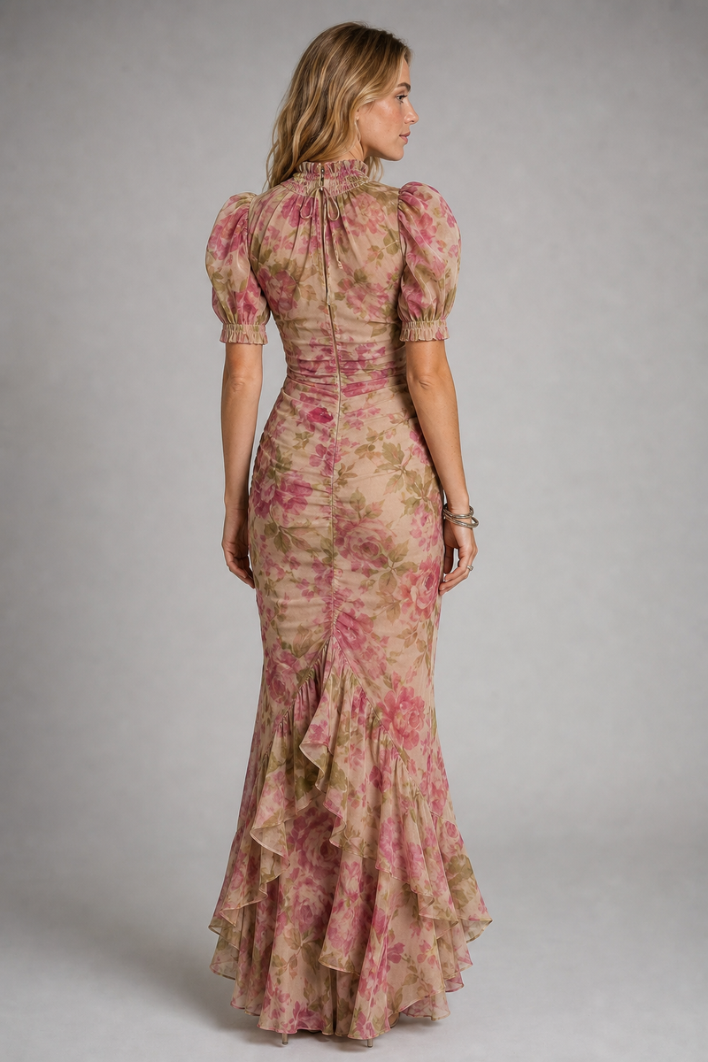 Charlotte Reynolds Mermaid Maxi Dress | Women's Ruffle-Hem Gown