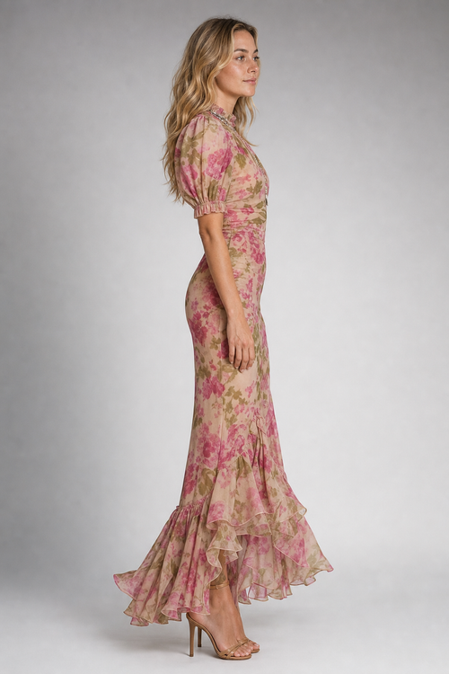 Charlotte Reynolds Mermaid Maxi Dress | Women's Ruffle-Hem Gown