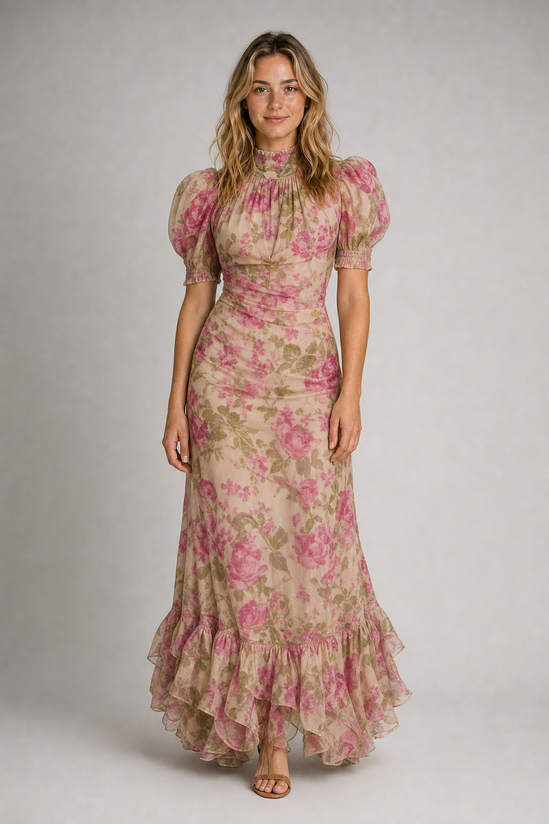 Charlotte Reynolds Mermaid Maxi Dress | Women's Ruffle-Hem Gown