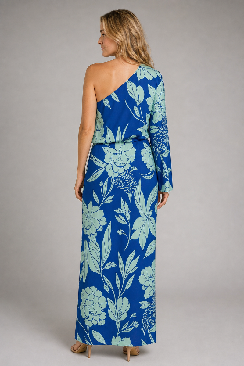 Camille Laurent One-Shoulder Maxi Dress | Women's Draped Gown