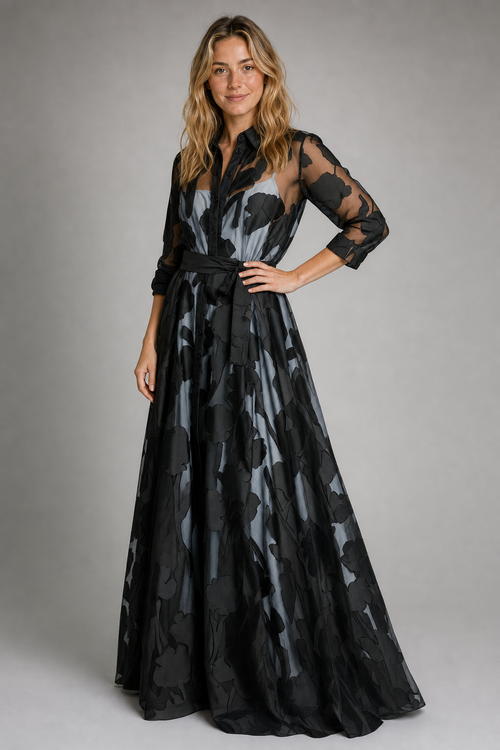 Denise Long Flowing Dress | Women's Lightweight Occasion Dress
