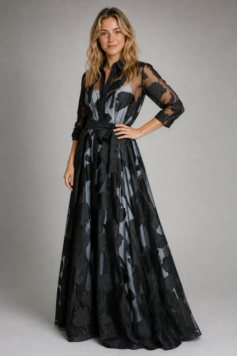 Denise Long Flowing Dress | Women's Lightweight Occasion Dress