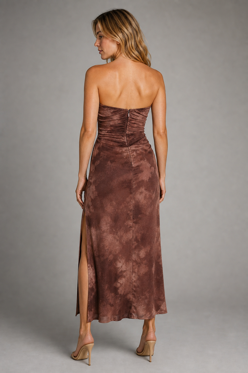 Nakari Strapless Maxi Dress | Women's Side-Split Occasion Dress