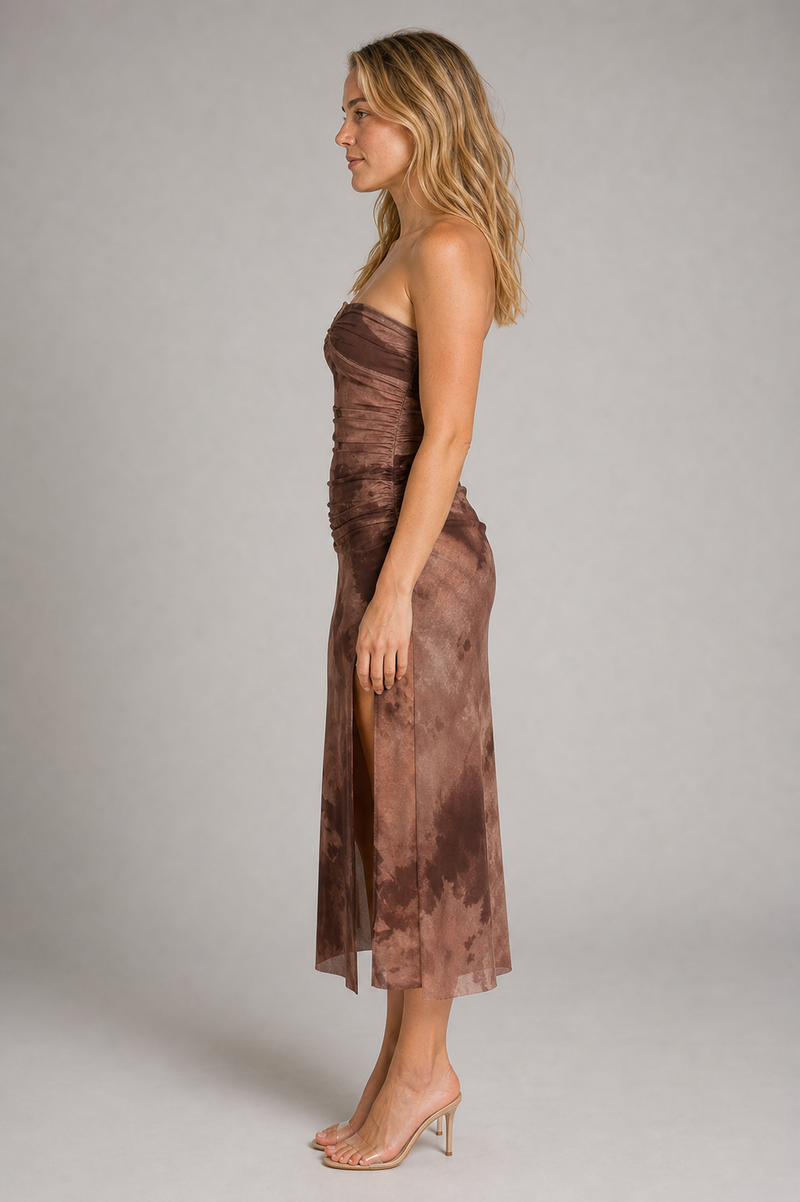 Nakari Strapless Maxi Dress | Women's Side-Split Occasion Dress