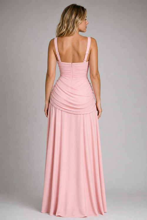 Charlotte Ruched Maxi Dress | Women's Draped-Waist Gown