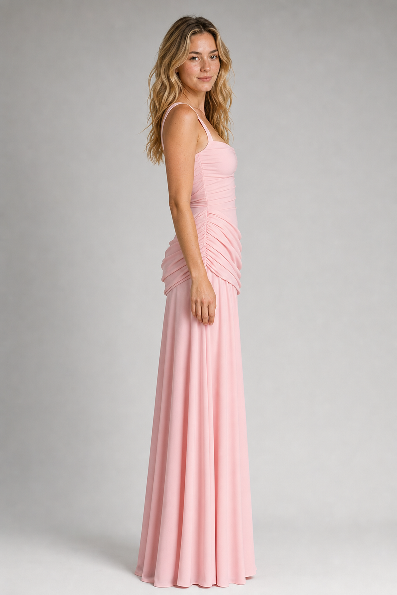Charlotte Ruched Maxi Dress | Women's Draped-Waist Gown