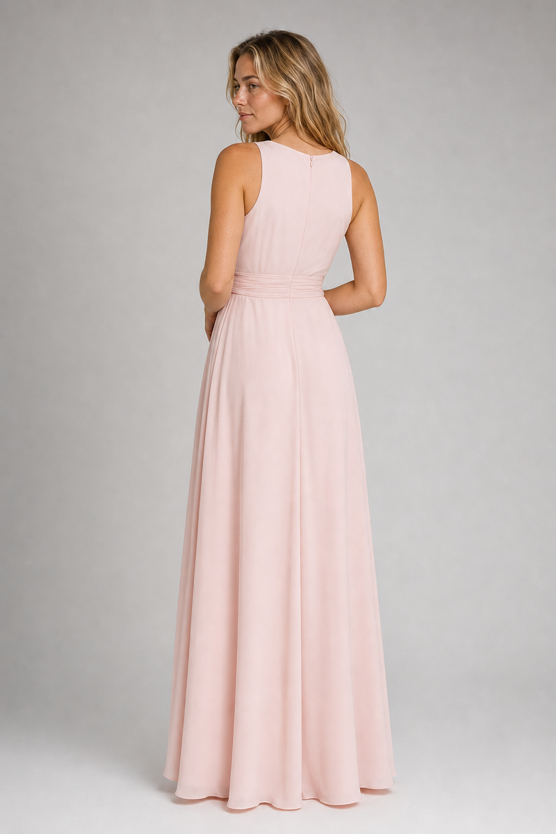 Fenella V-Neck Maxi Dress | Women's Minimalist Wedding-Guest Dress
