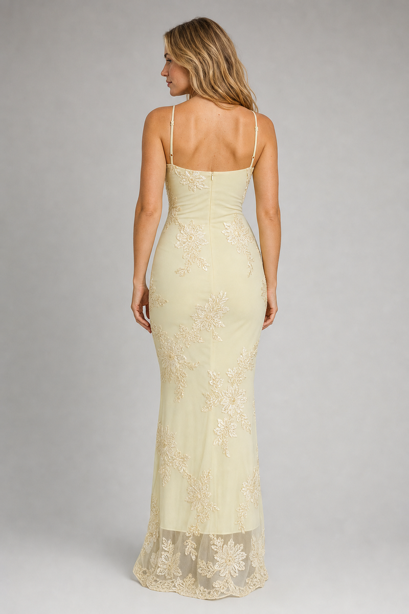Angela Corset Maxi Dress | Women's Lace-Up Back Floral Gown