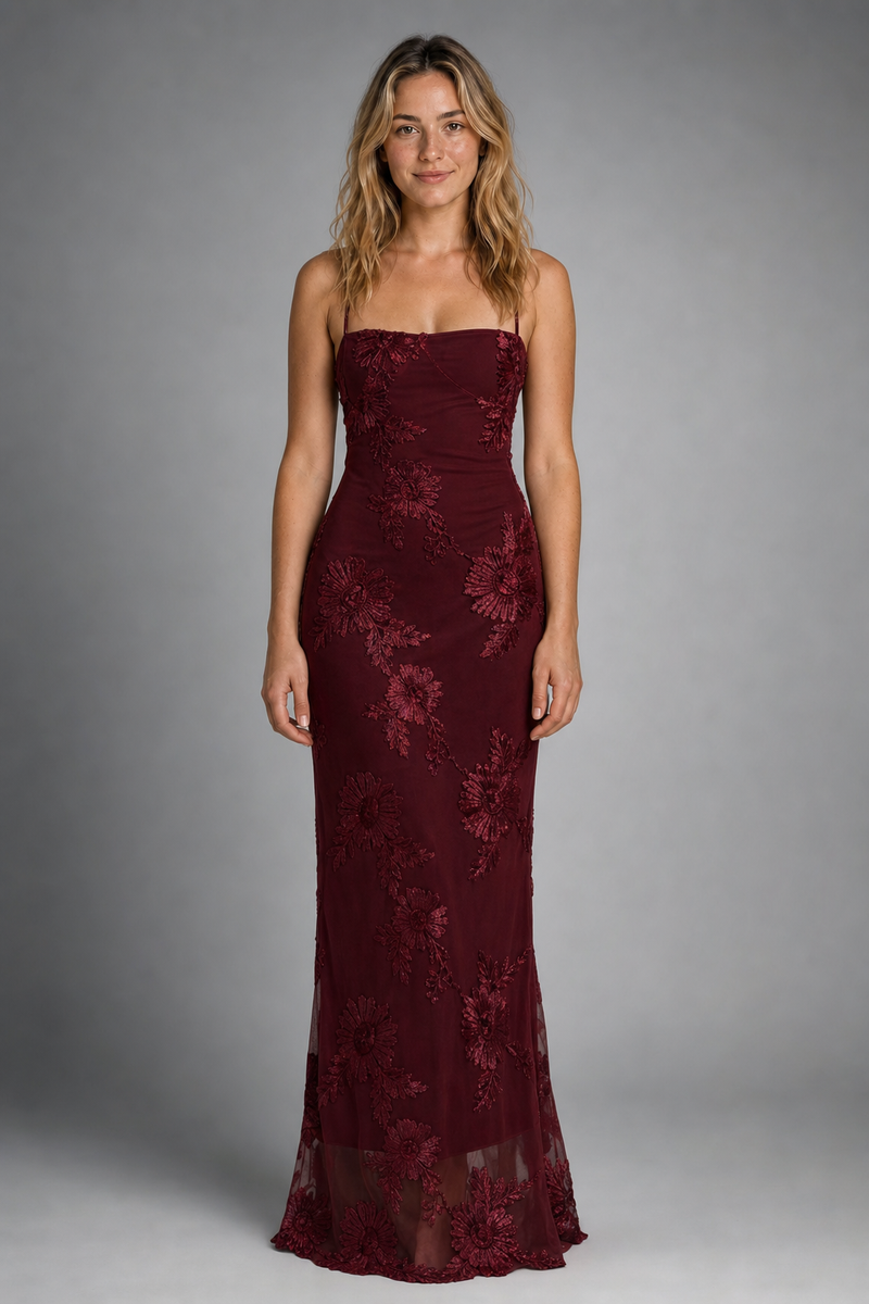 Marissa Corset Maxi Dress | Women's Floral Lace Ruched Gown