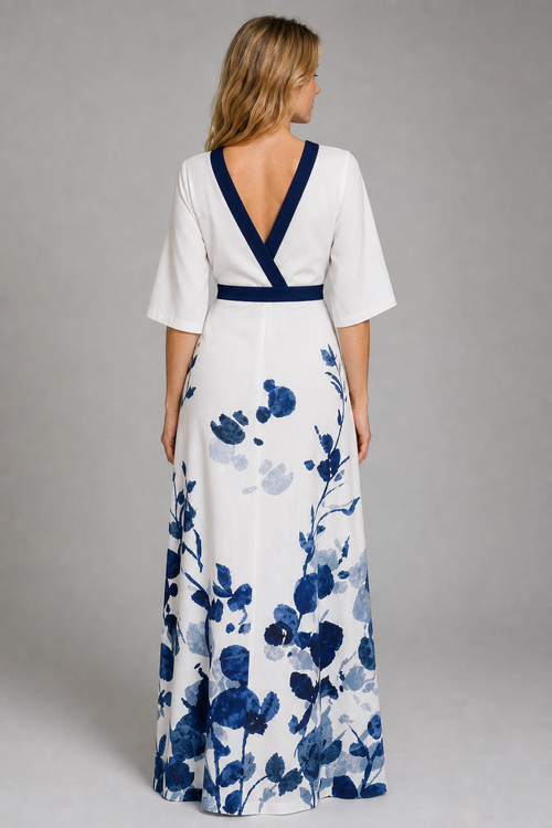 Helena Floral Wrap Maxi Dress | Women's Tie-Waist Summer Dress