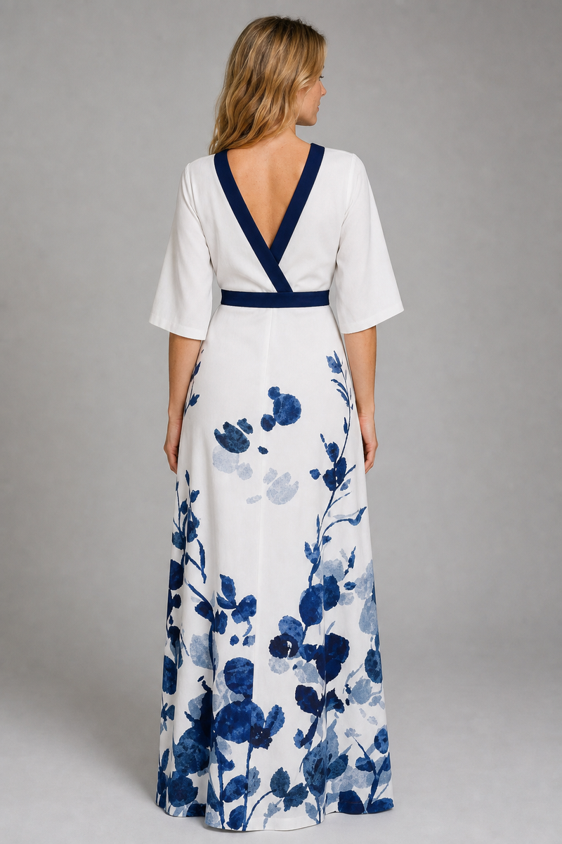 Helena Floral Wrap Maxi Dress | Women's Tie-Waist Summer Dress