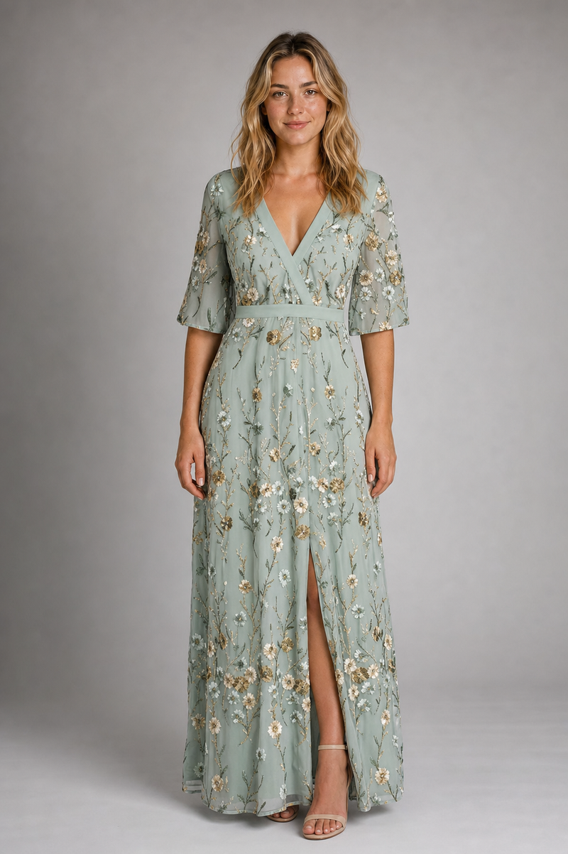 Helena Floral Wrap Maxi Dress | Women's Tie-Waist Summer Dress