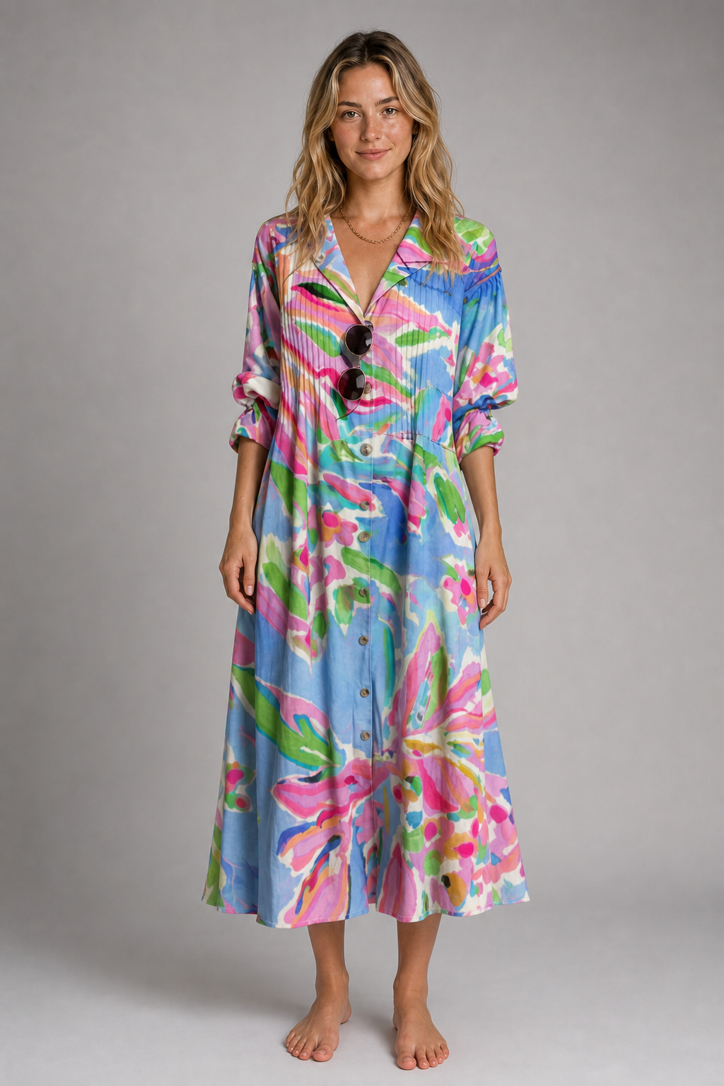 Saffron Floral Maxi Dress | Women's Resort Dress