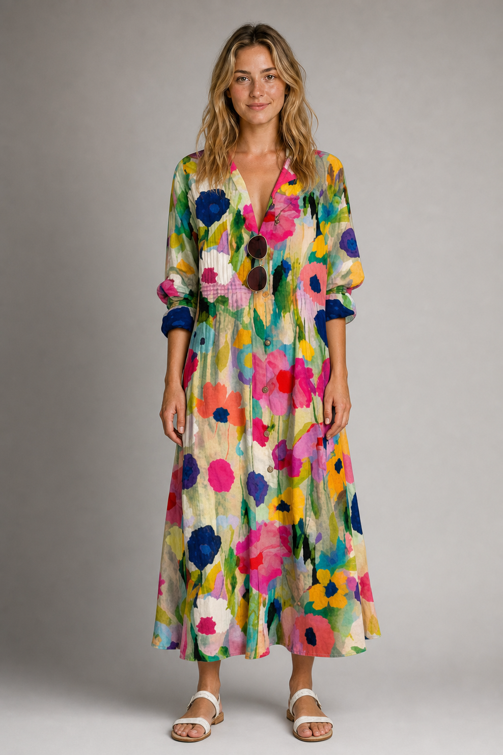 Saffron Floral Maxi Dress | Women's Resort Dress