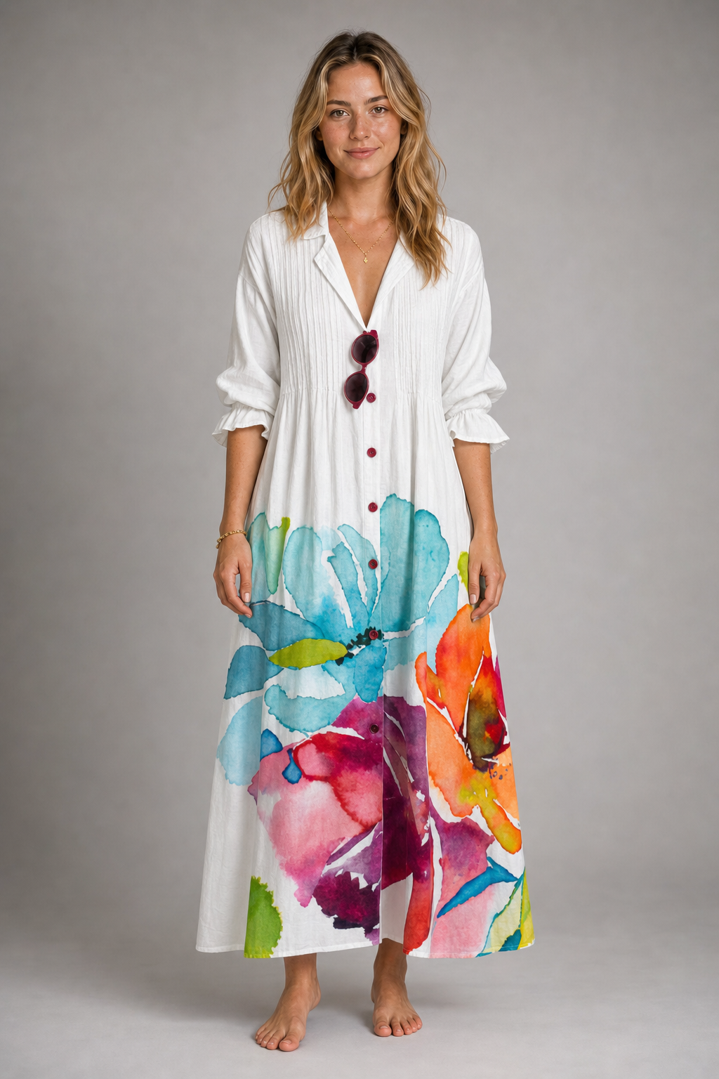 Saffron Floral Maxi Dress | Women's Resort Dress
