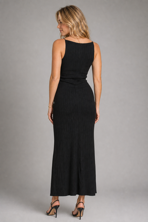 Afna Ruched Maxi Dress | Women's Sleeveless Cocktail Dress