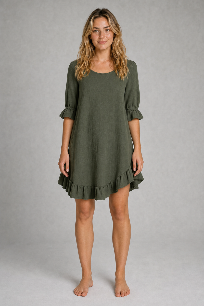 Agnes Ruffled Mini Dress | Women's Day Dress