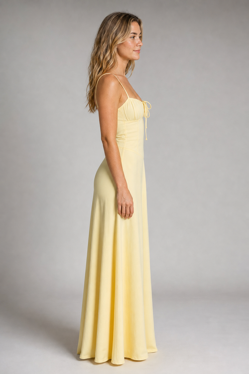 Bethany Corset Maxi Dress | Women's Spaghetti-Strap Garden-Party Dress