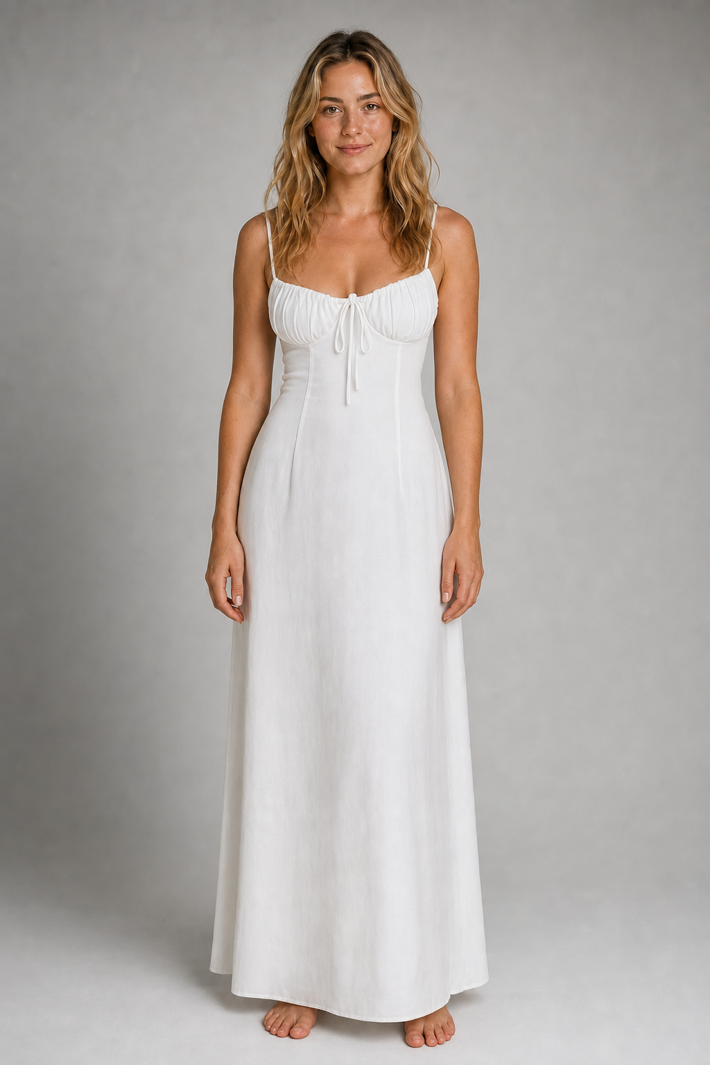 Bethany Corset Maxi Dress | Women's Spaghetti-Strap Garden-Party Dress