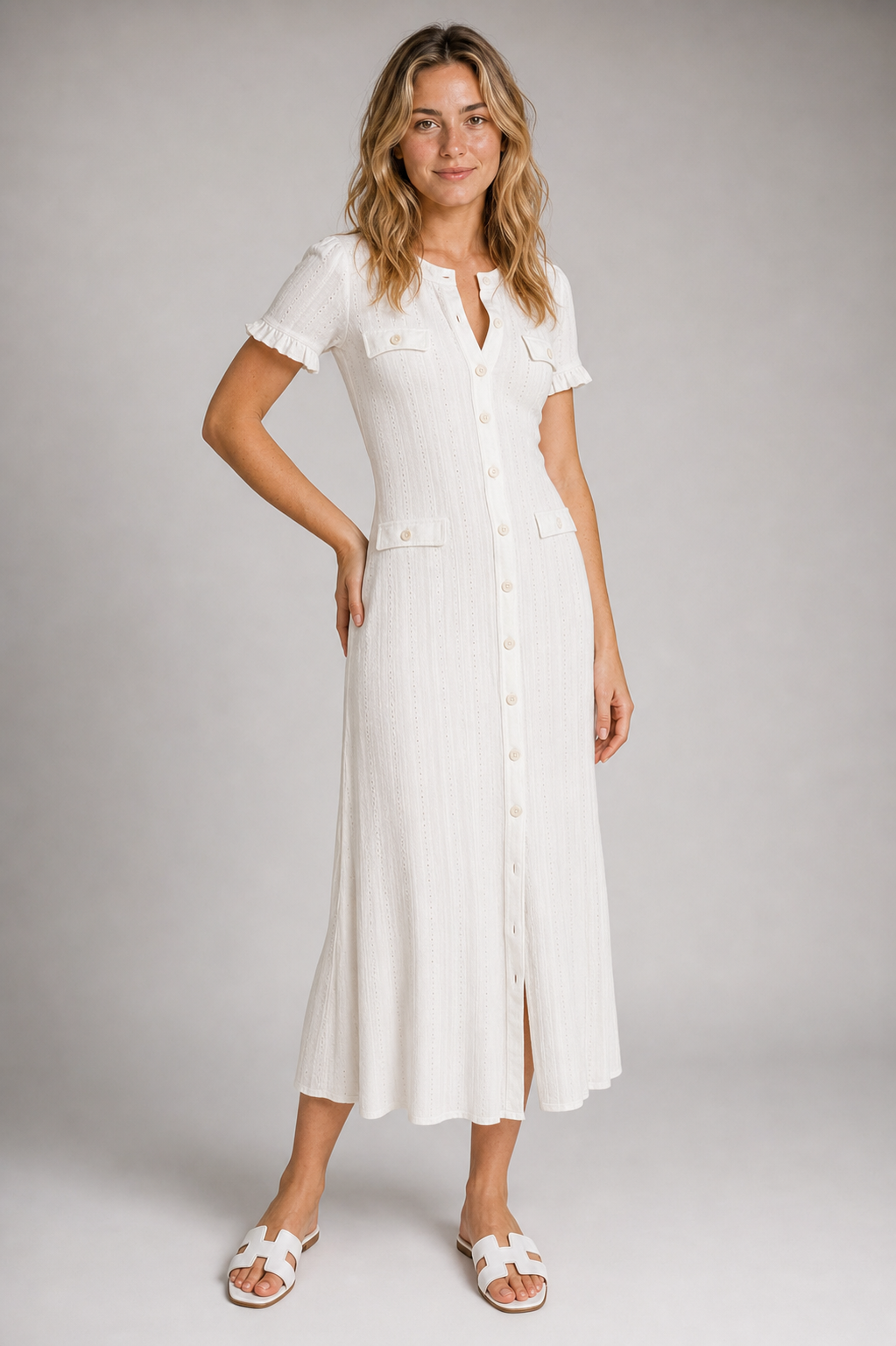 Beatrice Knit Midi Dress | Women's Short-Sleeve Party Dress