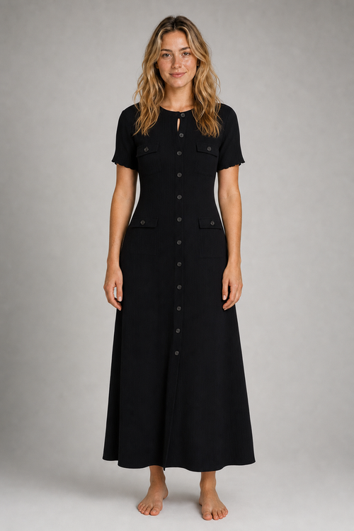 Beatrice Knit Midi Dress | Women's Short-Sleeve Party Dress