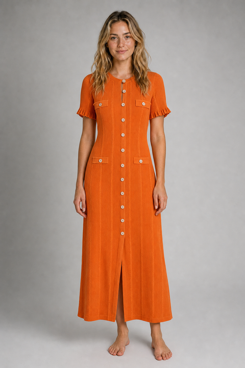 Beatrice Knit Midi Dress | Women's Short-Sleeve Party Dress