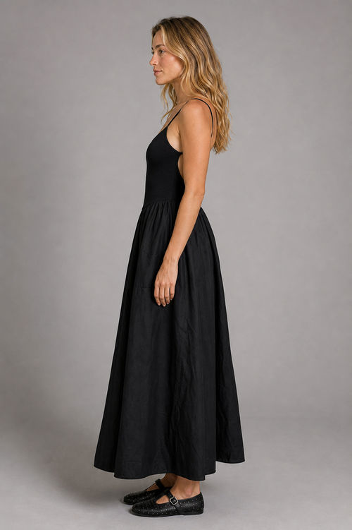 Jesse Drop-Waist Midi Dress | Women's Spaghetti-Strap Wedding-Guest Dress