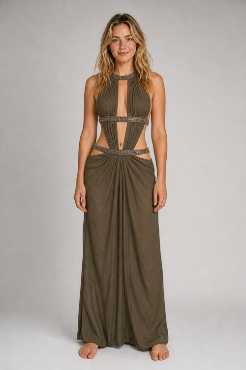Iona Cut-Out Maxi Dress | Women's Wedding-Guest Gown
