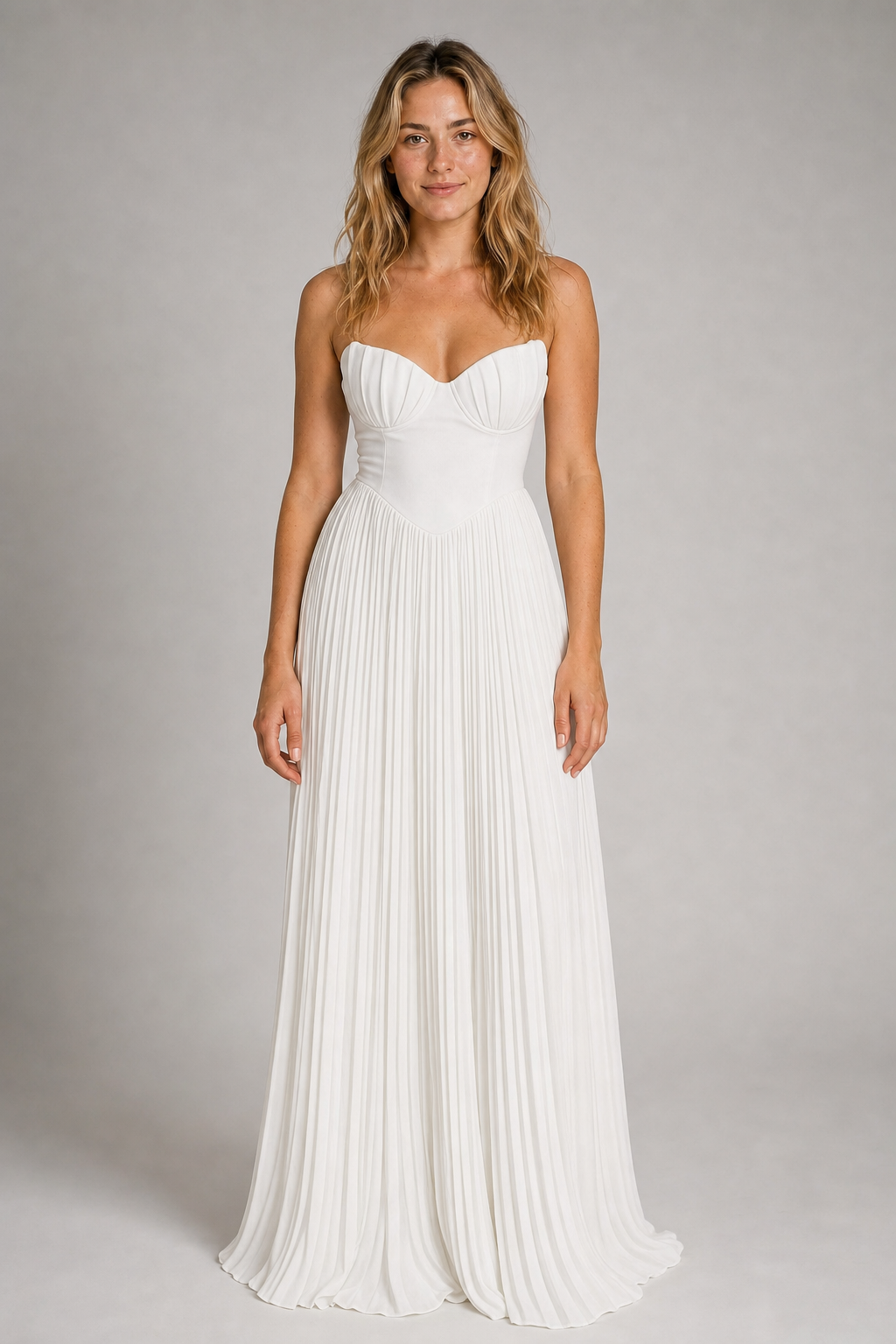 Selena Lace Maxi Dress | Women's Strapless Wedding-Guest Gown