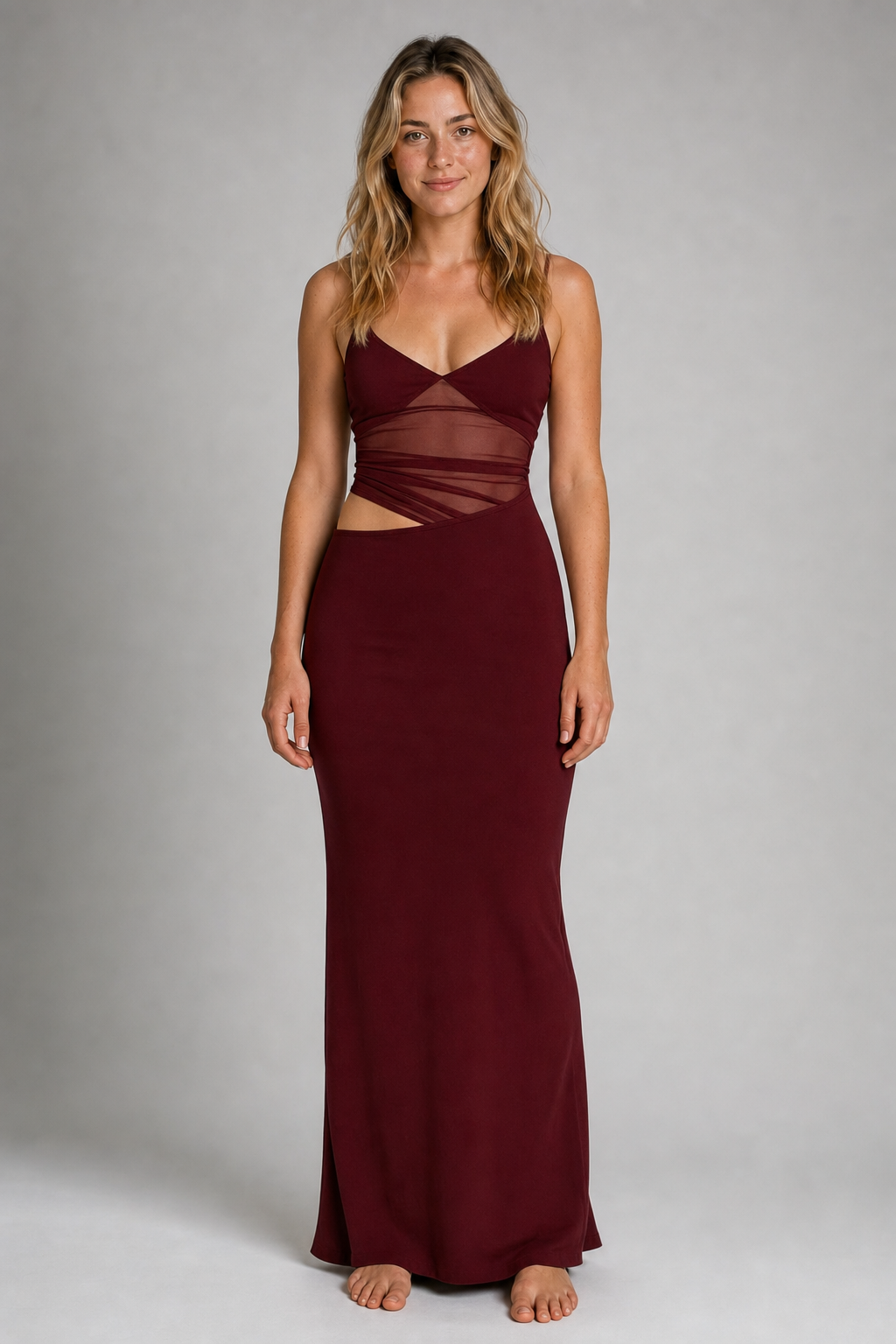Lorraine Backless Lace Maxi Dress | Women's Sleeveless Cocktail Dress