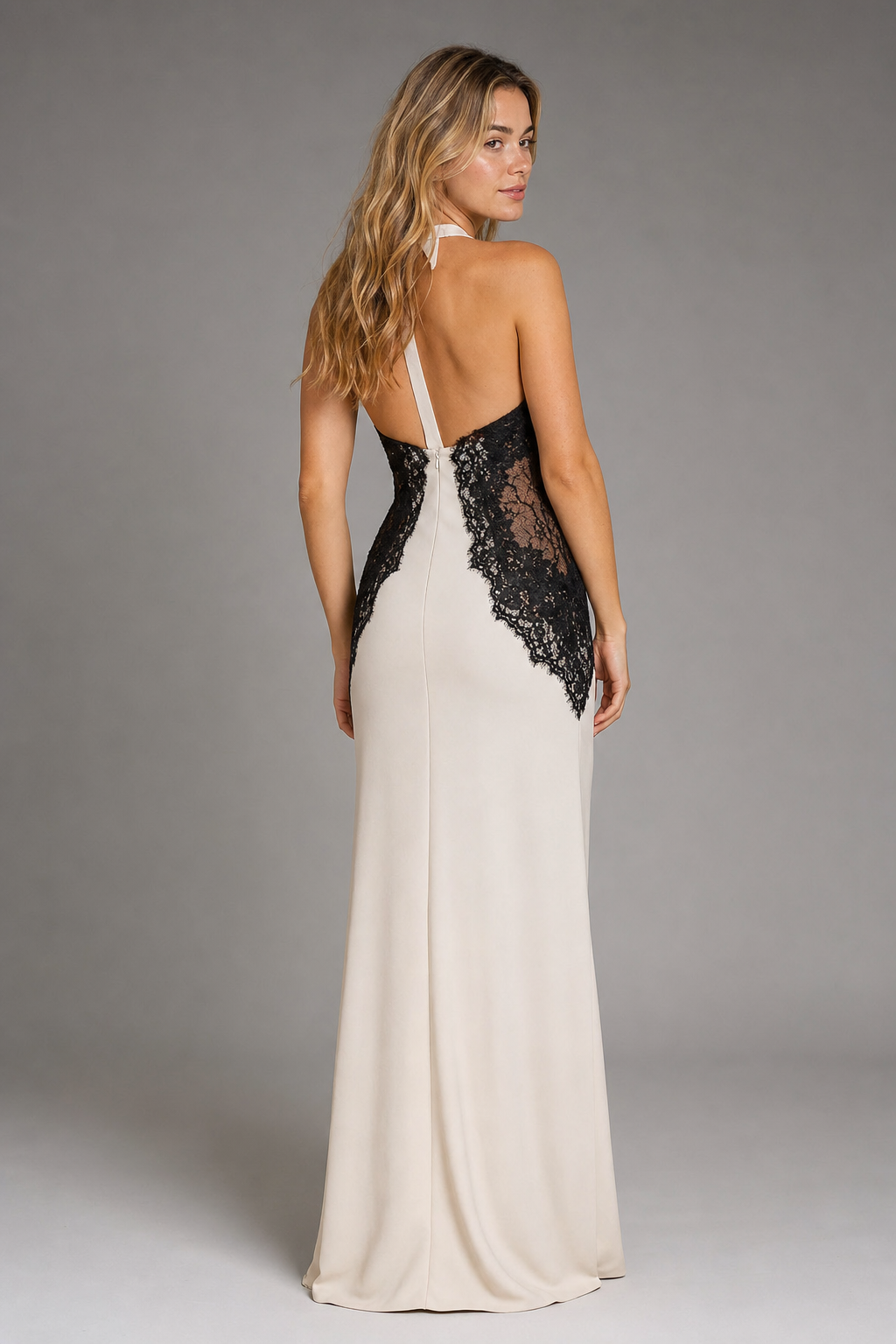 Kaira Lace Maxi Dress | Women's Halter Wedding-Guest Gown