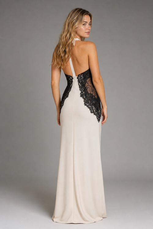 Kaira Lace Maxi Dress | Women's Halter Wedding-Guest Gown