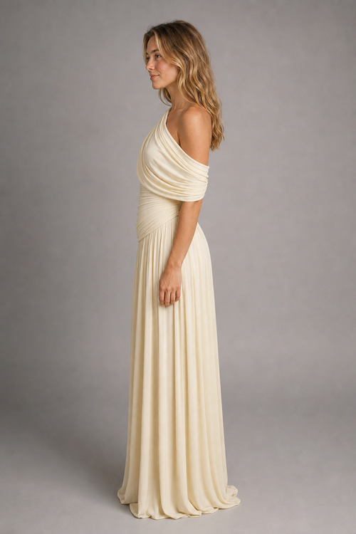 Ingrid Maxi Dress | Women's One-Shoulder Sleeveless Evening Gown