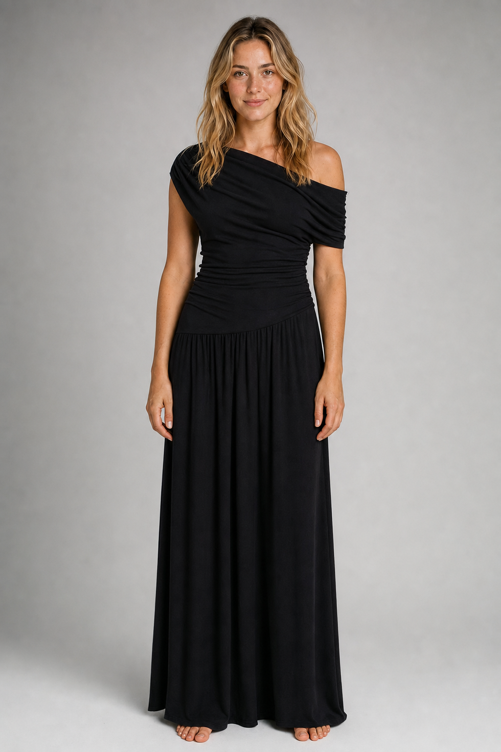 Ingrid Maxi Dress | Women's One-Shoulder Sleeveless Evening Gown