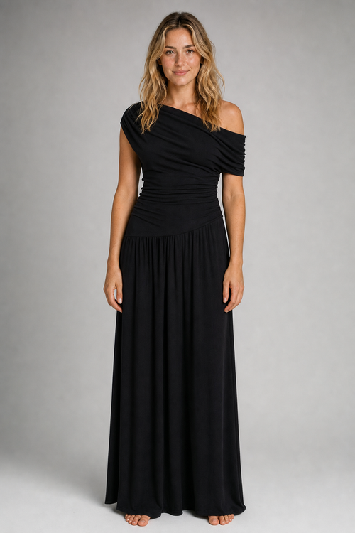 Ingrid Maxi Dress | Women's One-Shoulder Sleeveless Evening Gown