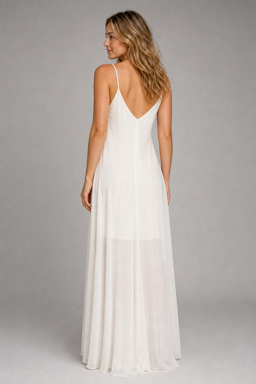Bianca Backless Maxi Dress | Women's V-Neck Cocktail Dress